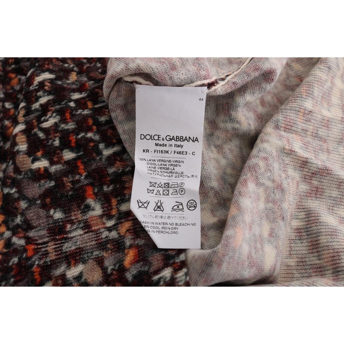 Multicolor Print Knit Top Wool T-shirt - coffeewithmee2