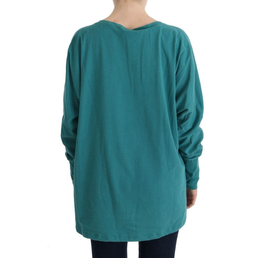 Green Cotton Oversized Sweater - coffeewithmee2