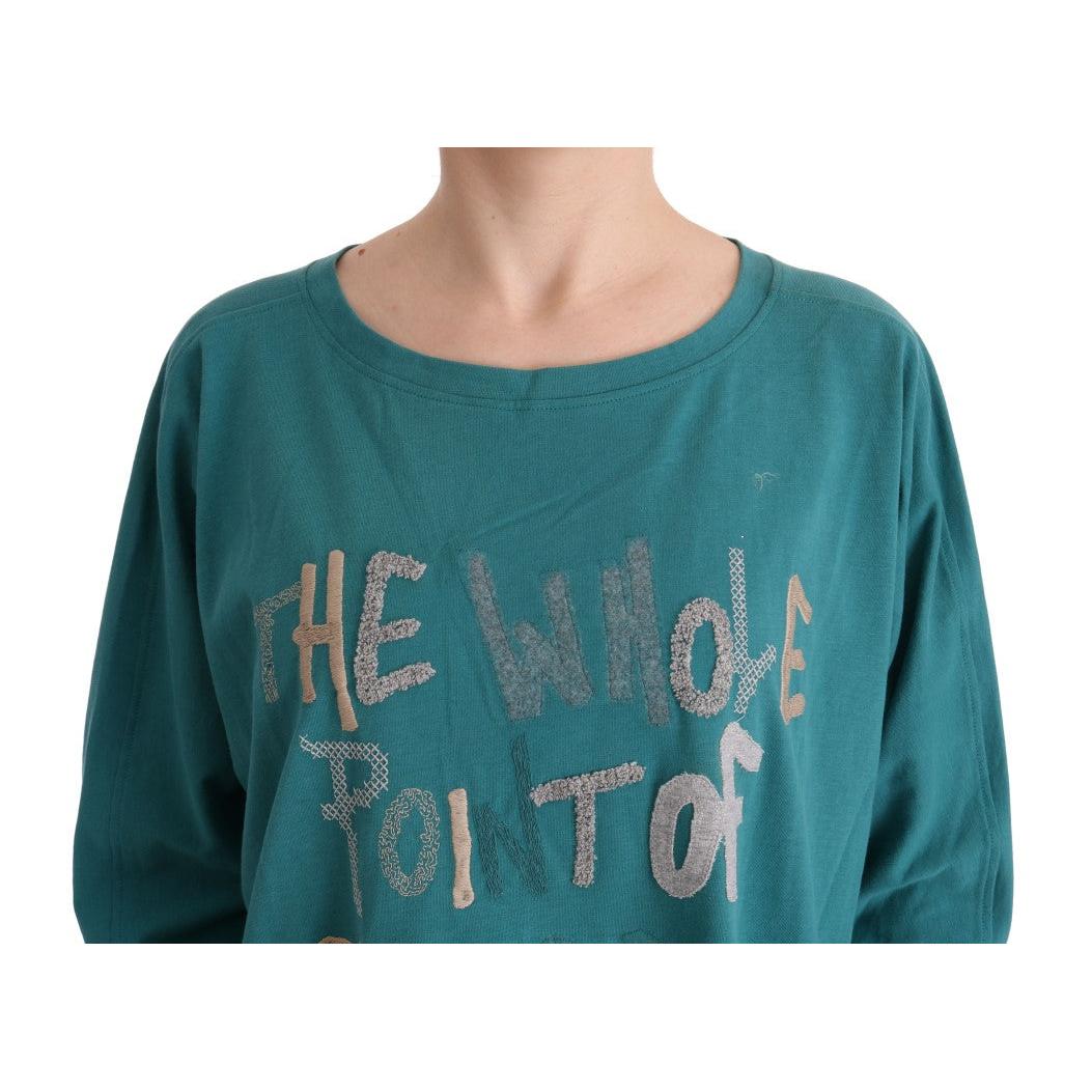 Green Cotton Oversized Sweater - coffeewithmee2
