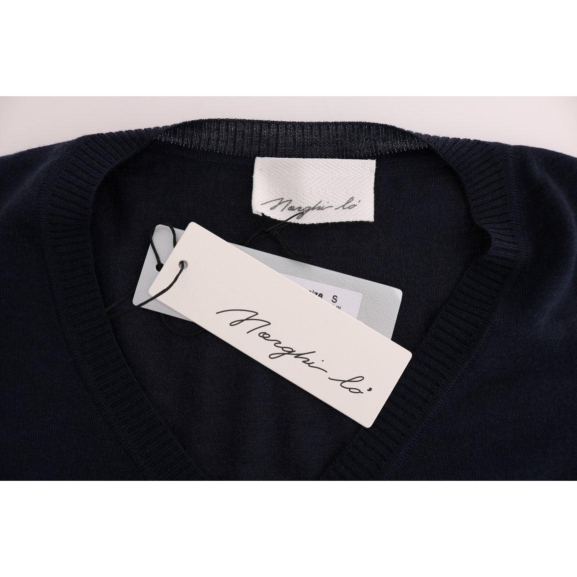 Blue Wool Long Sleeve Shift Dress - coffeewithmee2