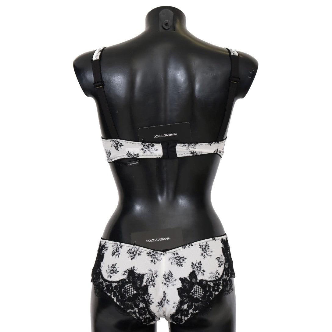 White Silk Black Lace Underwear - coffeewithmee2