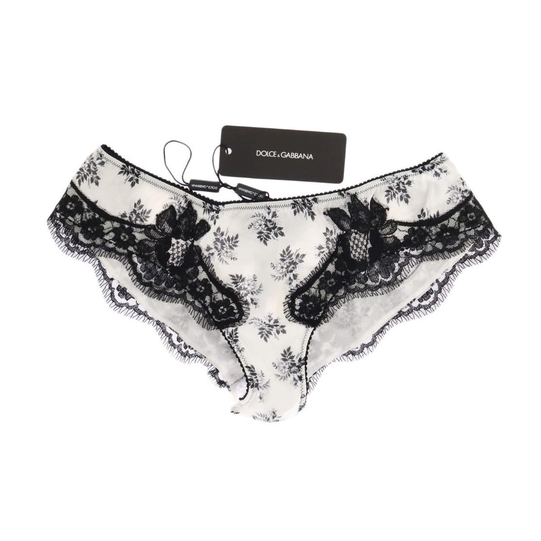 White Silk Black Lace Underwear - coffeewithmee2