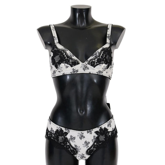 White Silk Black Lace Underwear - coffeewithmee2