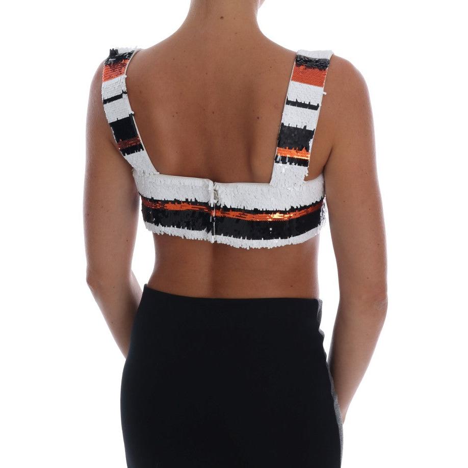 Multicolor Sequined Stretch Bustier Top - coffeewithmee2