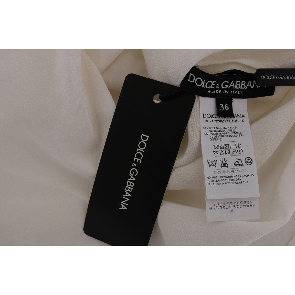 White Silk ITALIA IS LOVE Blouse T-shirt - coffeewithmee2