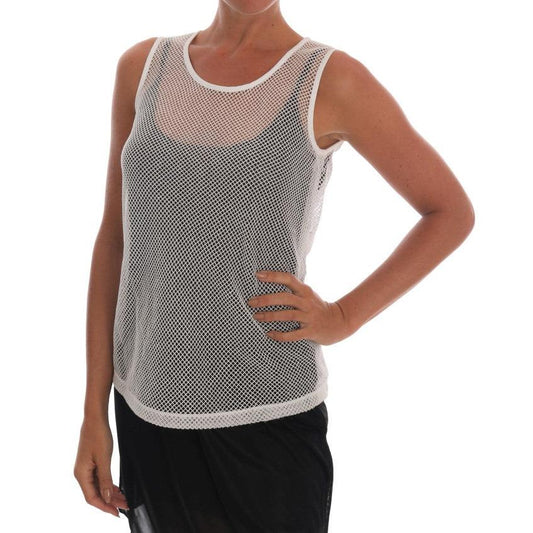 White Net Tank Transparent Top - coffeewithmee2