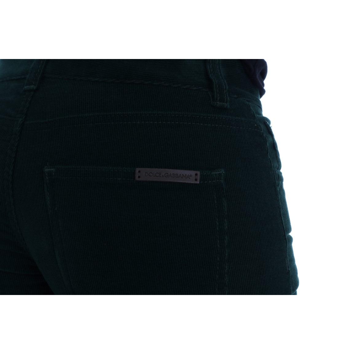 Green Corduroy Cotton Stretch Jeans