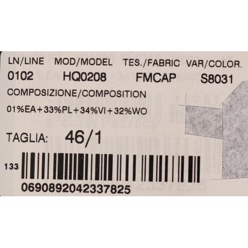 Gray Viscose Wool Woven Pants