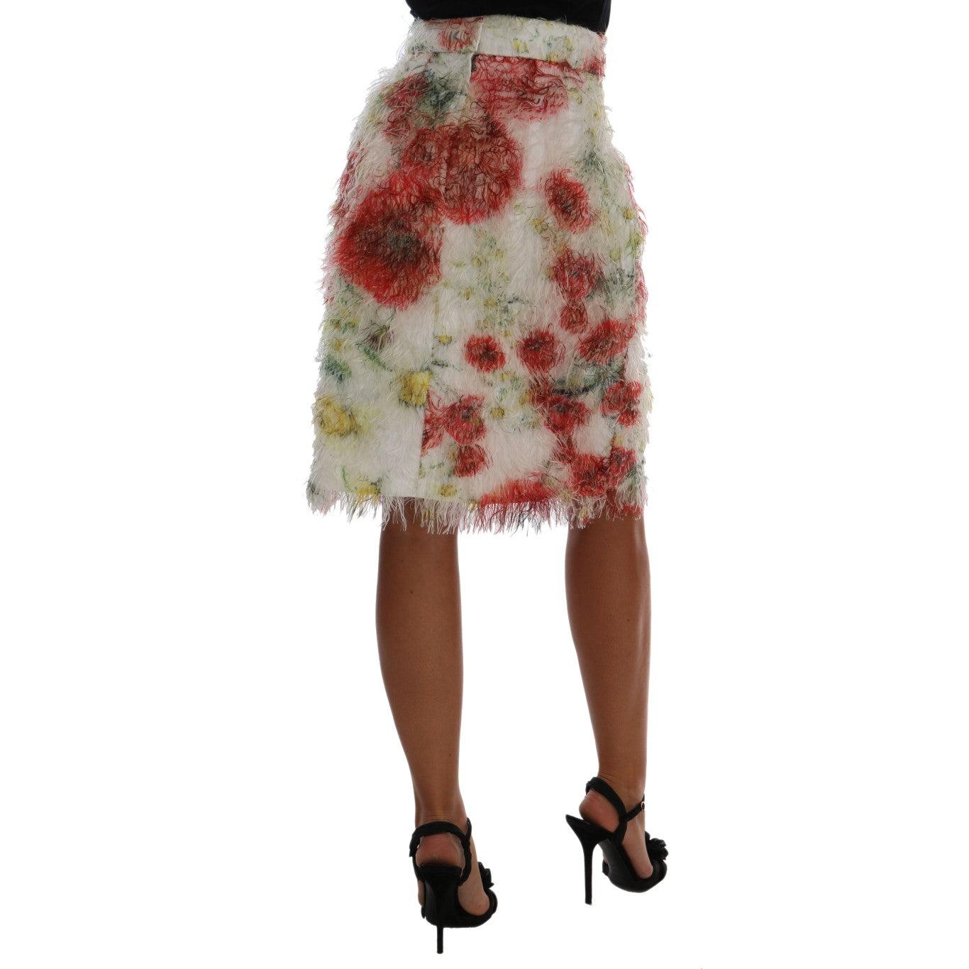 Floral Patterned Pencil Straight Skirt