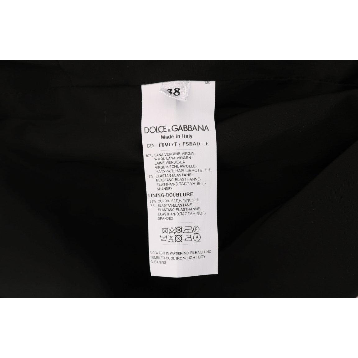 Gray Polka Dotted Wool Stretch Dress