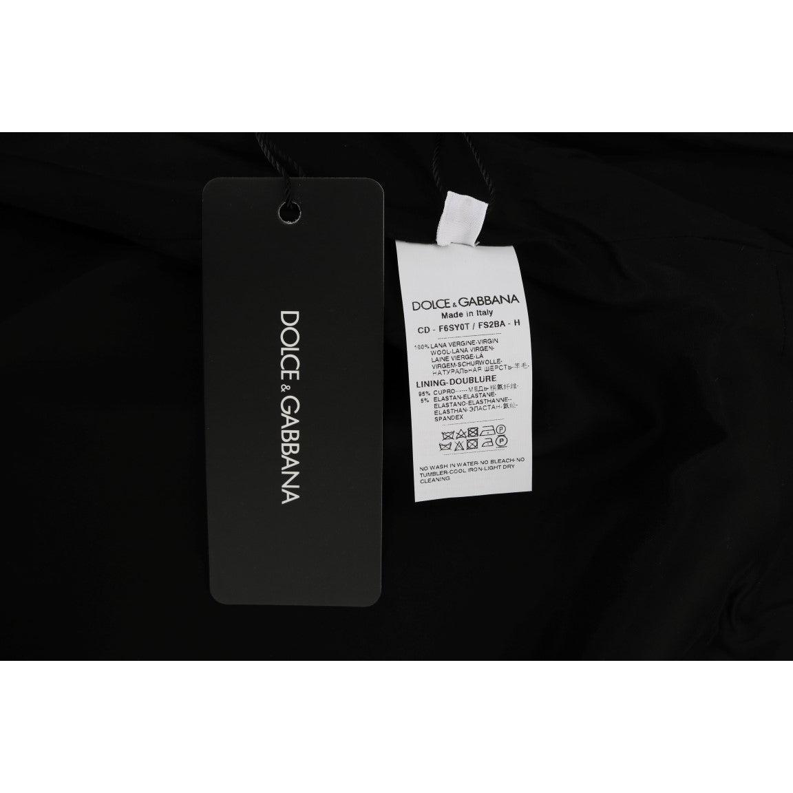 Gray Polka Dotted Sheath Wool Dress