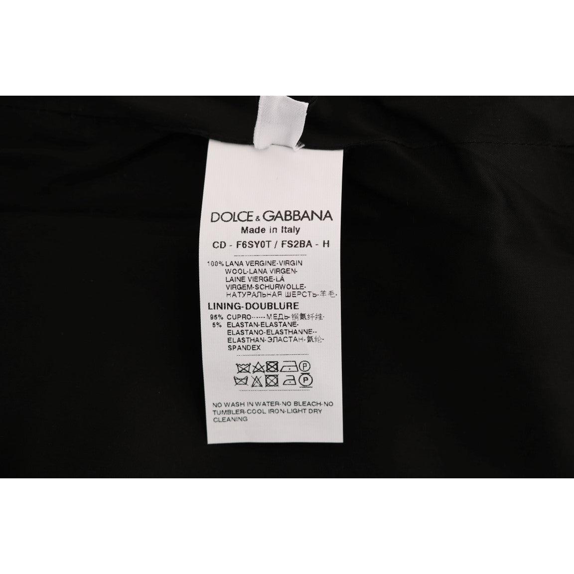 Gray Polka Dotted Sheath Wool Dress