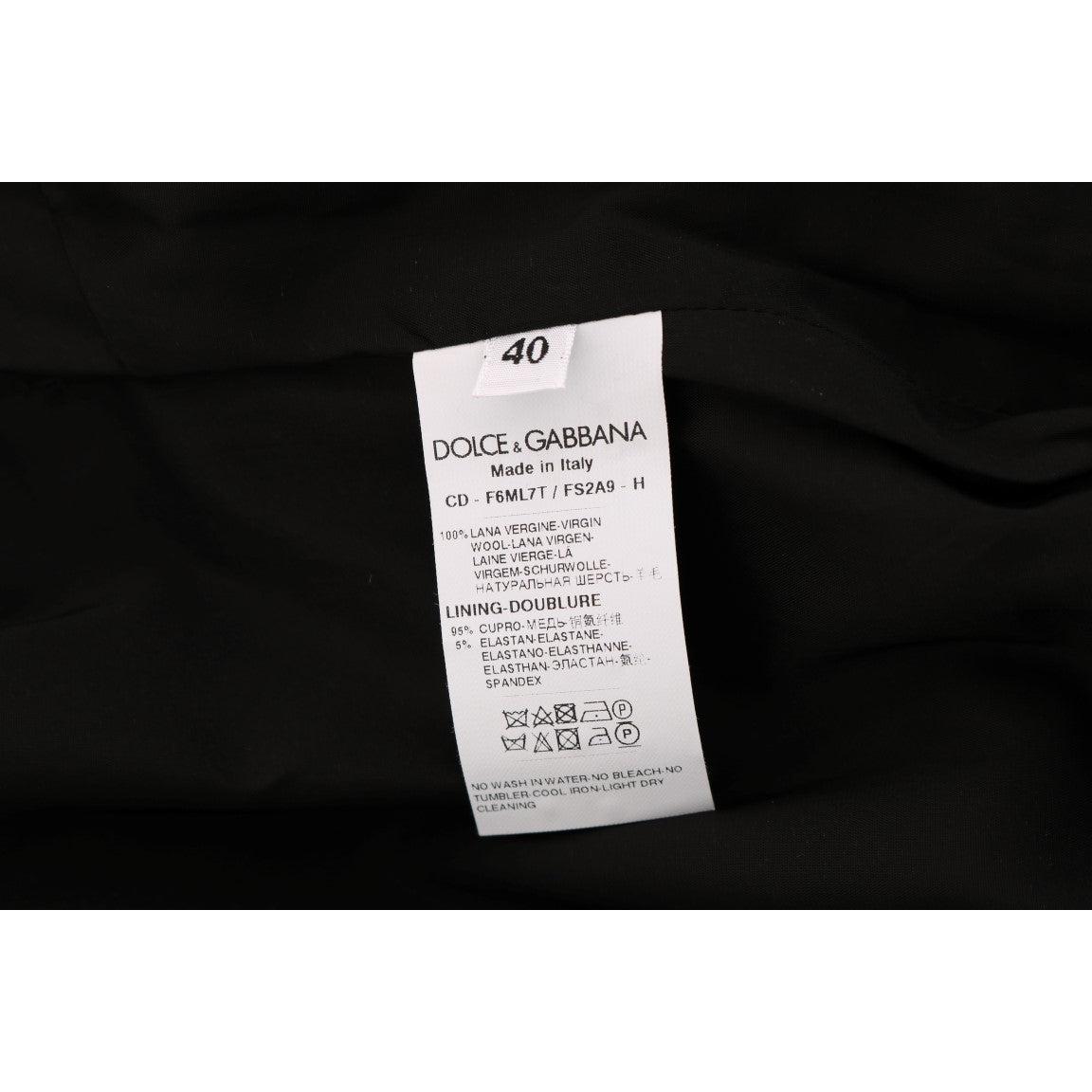 Gray Polka Dotted Sheath Wool Dress