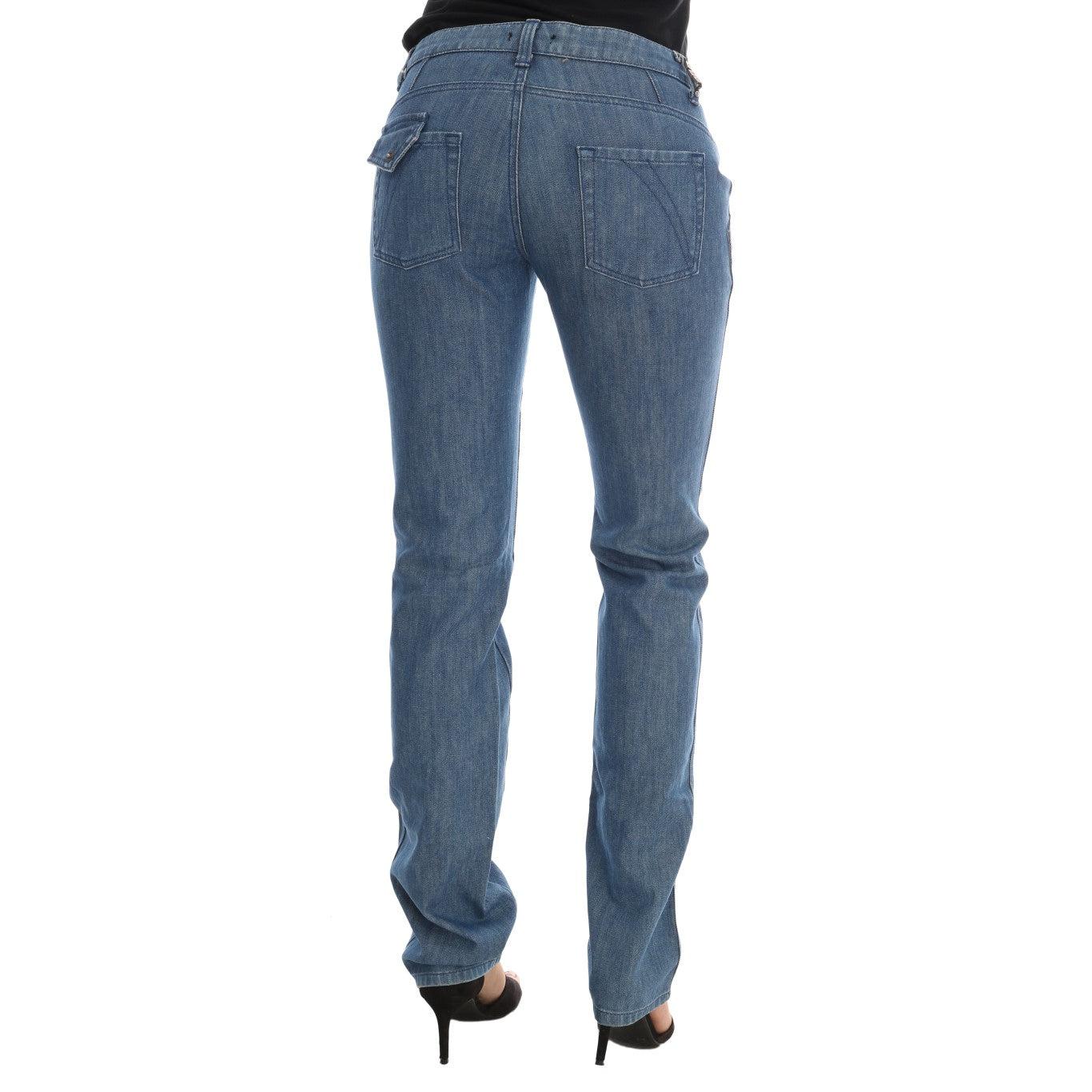 Blue Wash Cotton Slim Denim Jeans