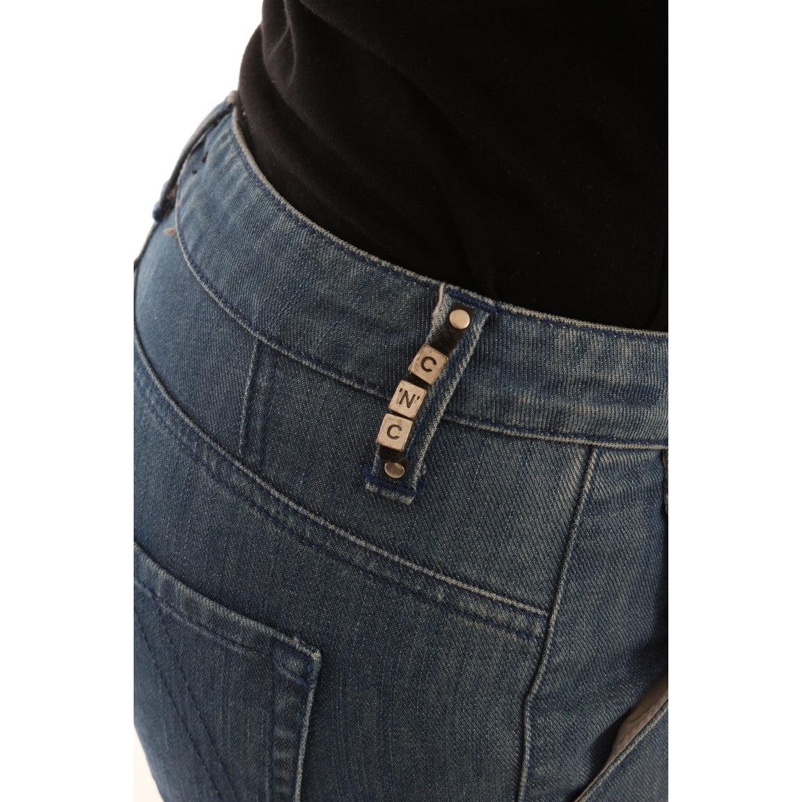 Blue Wash Cotton Slim Denim Jeans