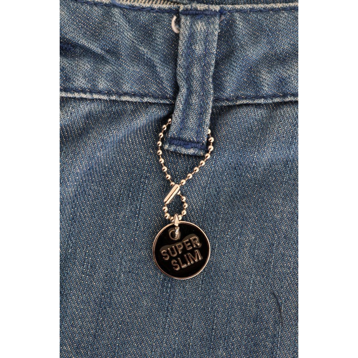 Blue Wash Cotton Slim Denim Jeans