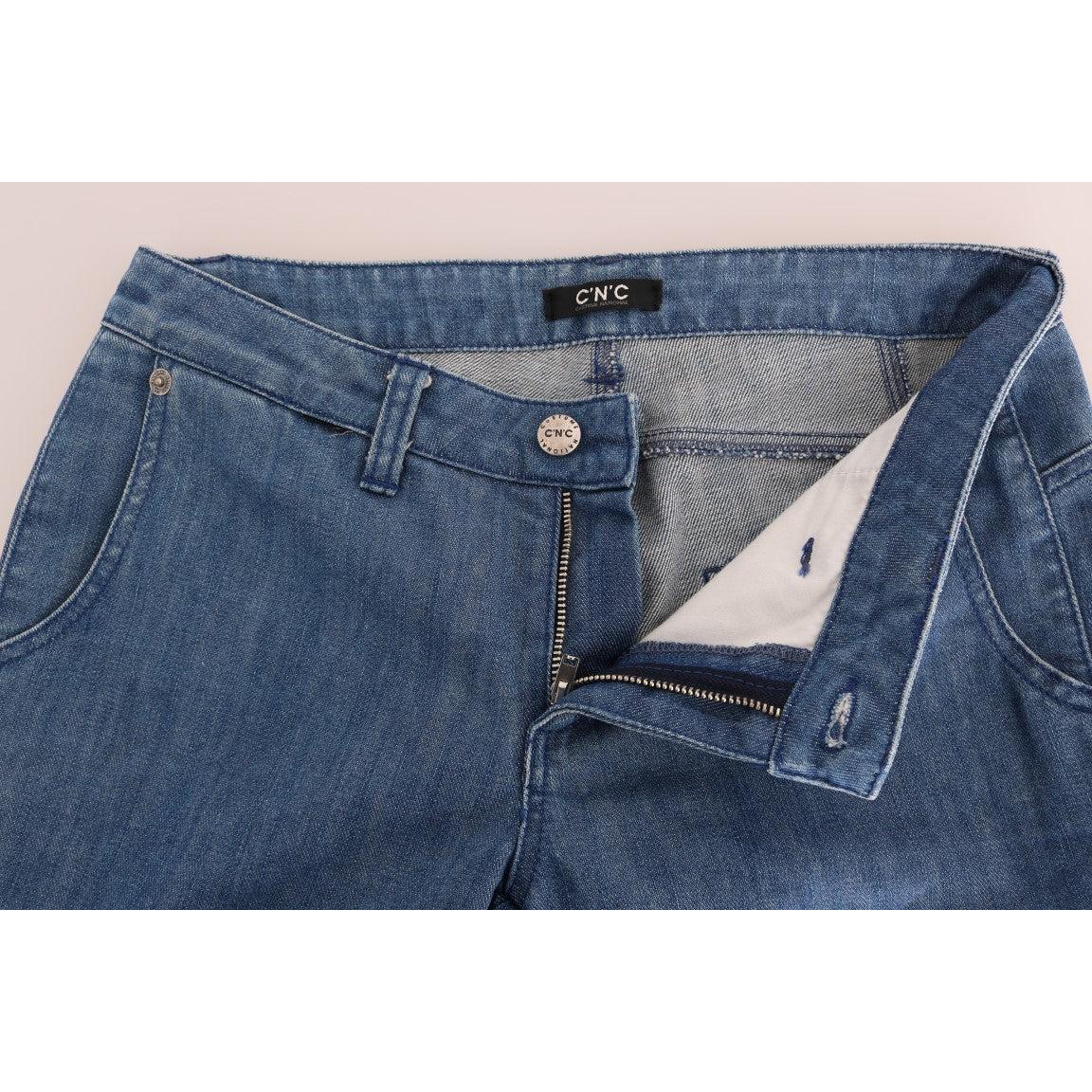 Blue Wash Cotton Slim Denim Jeans