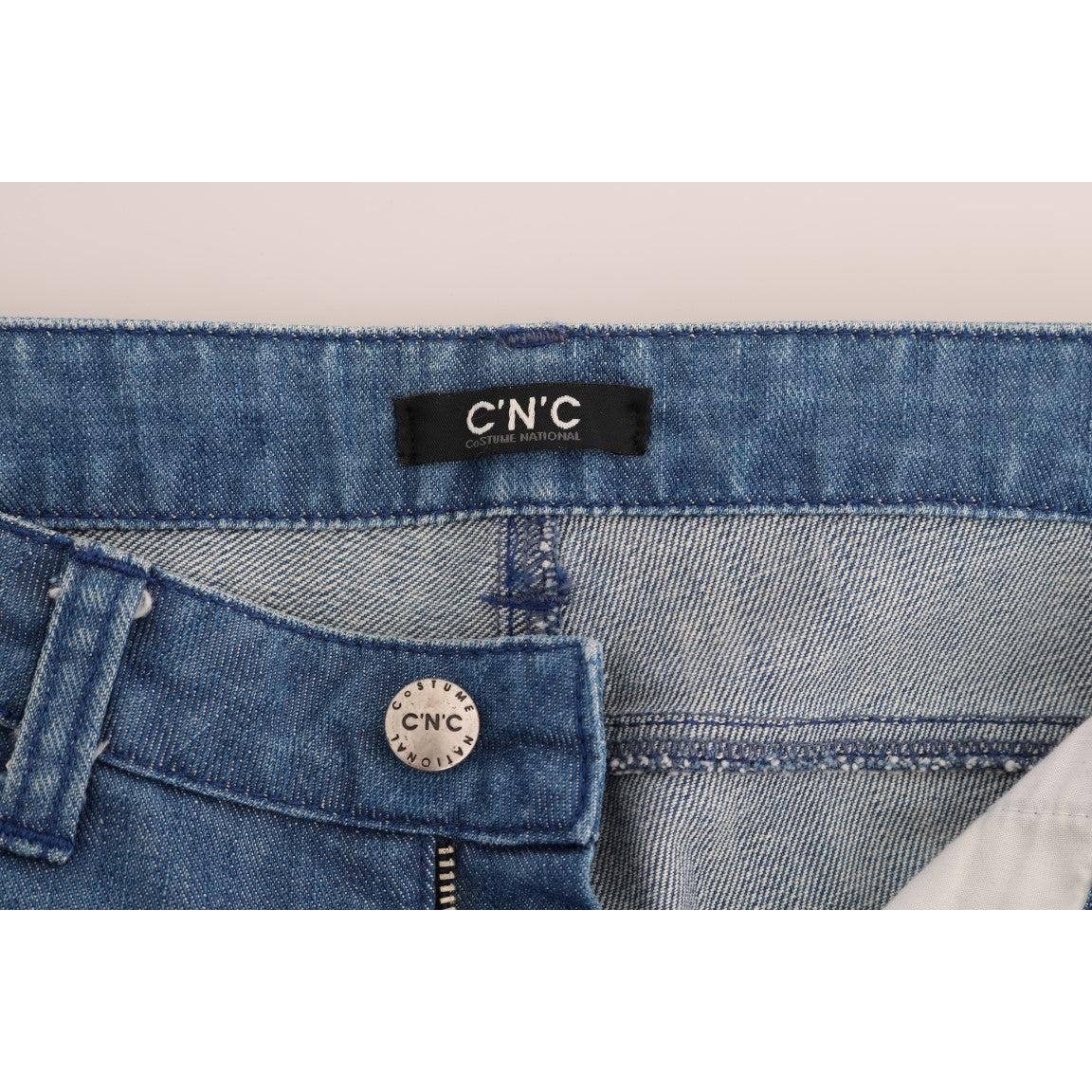 Blue Wash Cotton Slim Denim Jeans