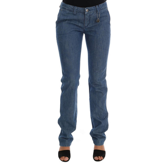 Blue Wash Cotton Slim Denim Jeans