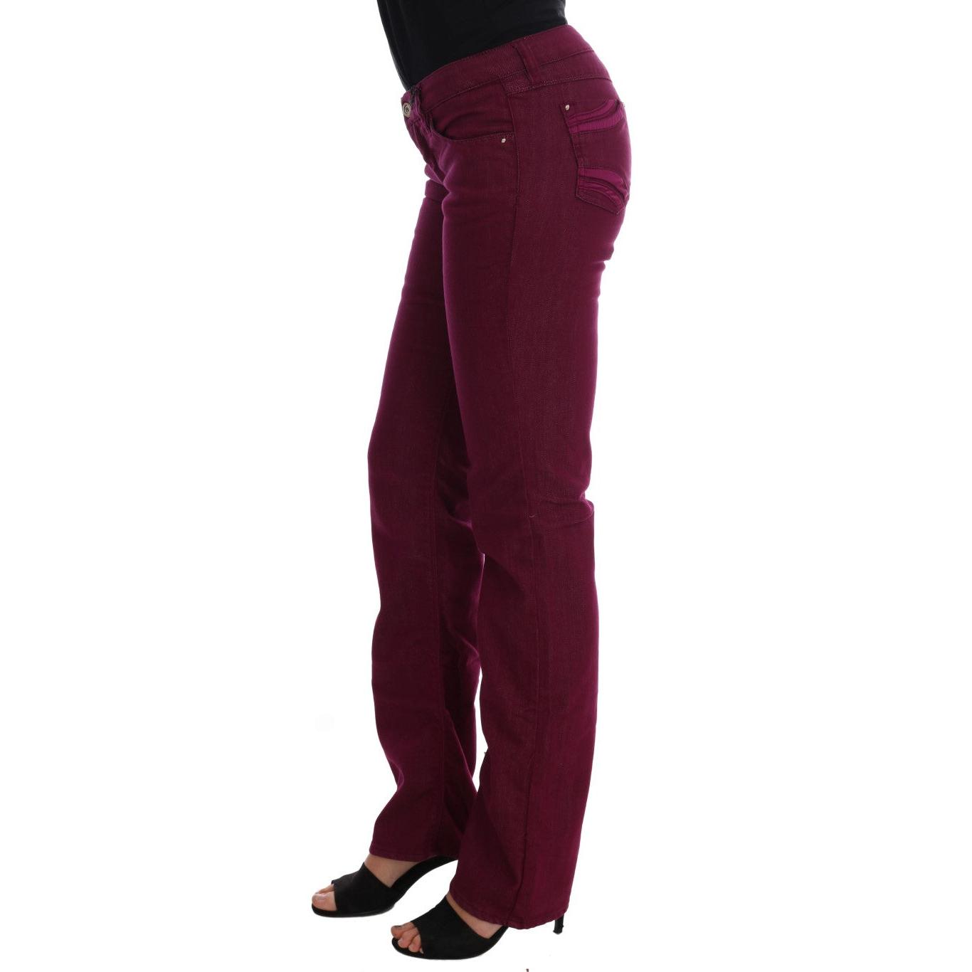 Red Wash Cotton Stretch Denim Jeans