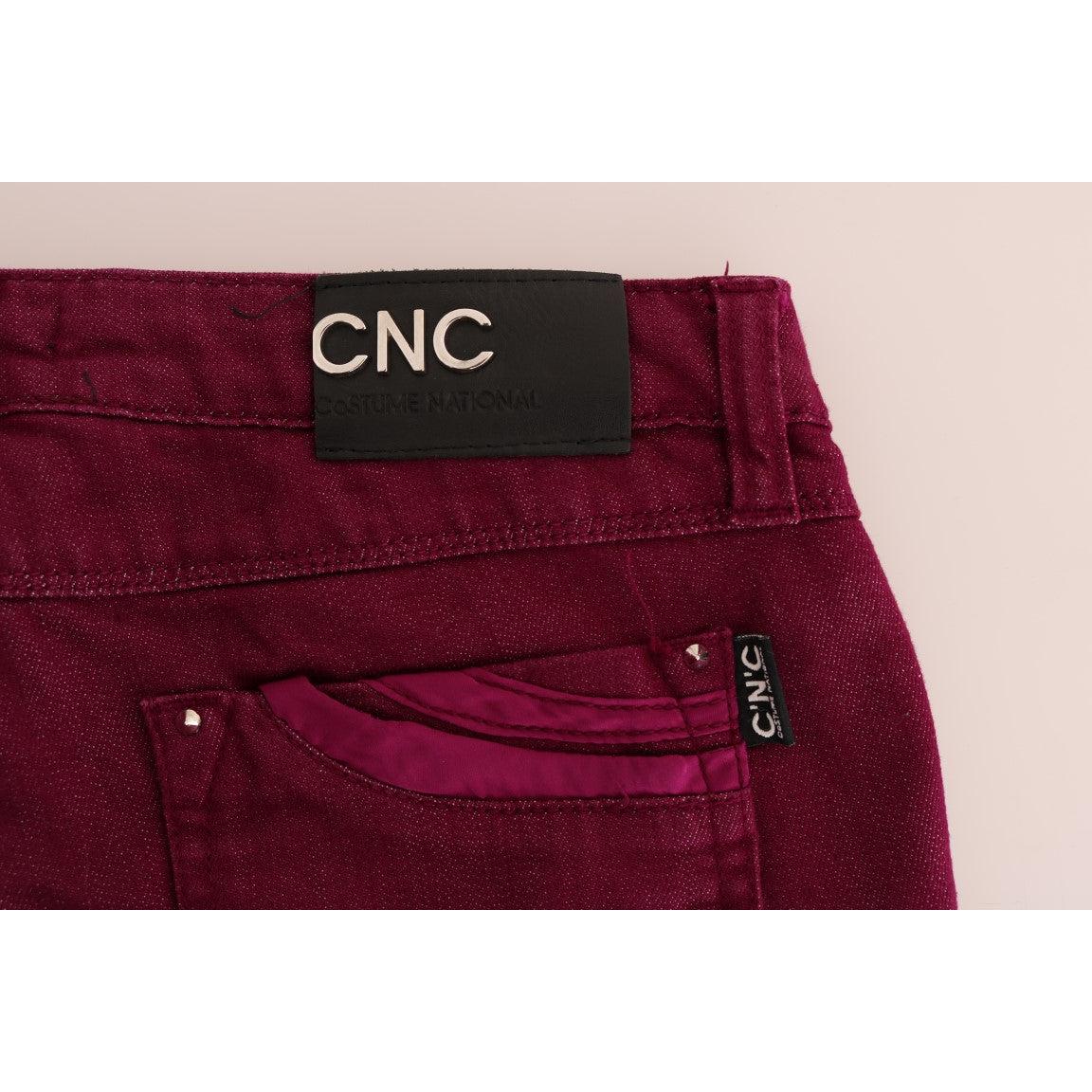 Red Wash Cotton Stretch Denim Jeans