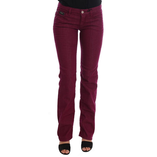 Red Wash Cotton Stretch Denim Jeans
