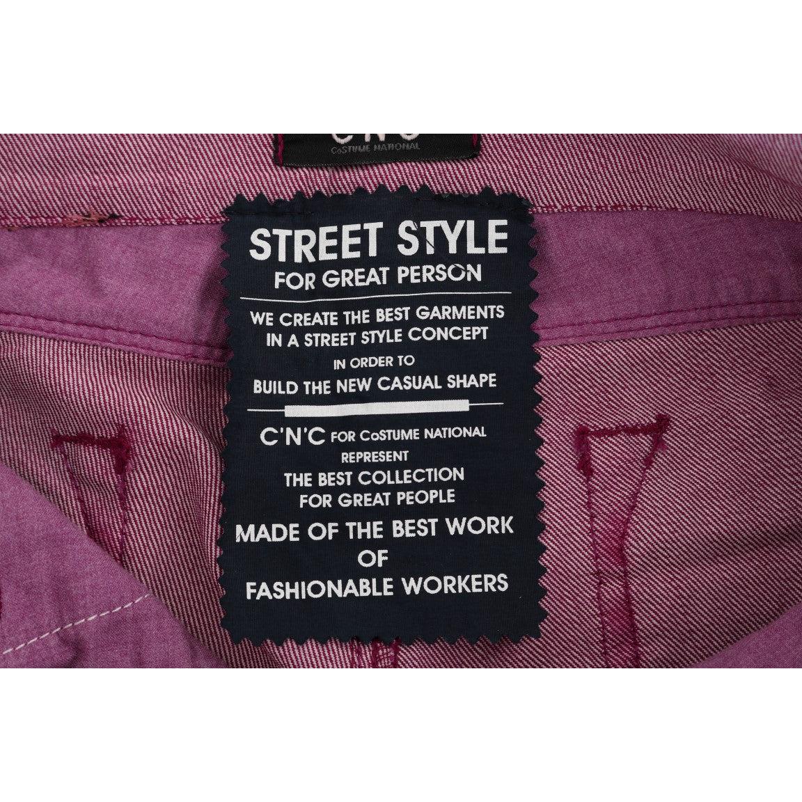 Purple Cotton Stretch Slim Denim Jeans