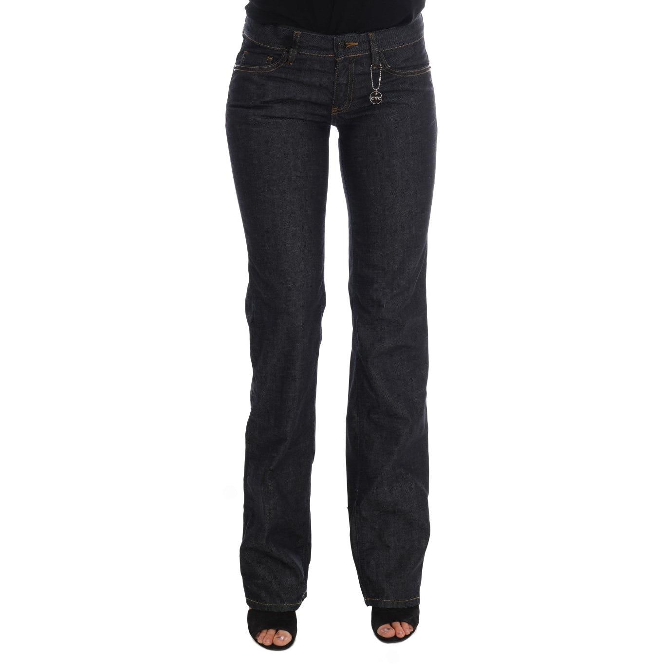Dark Blue Cotton Classic Fit Jeans