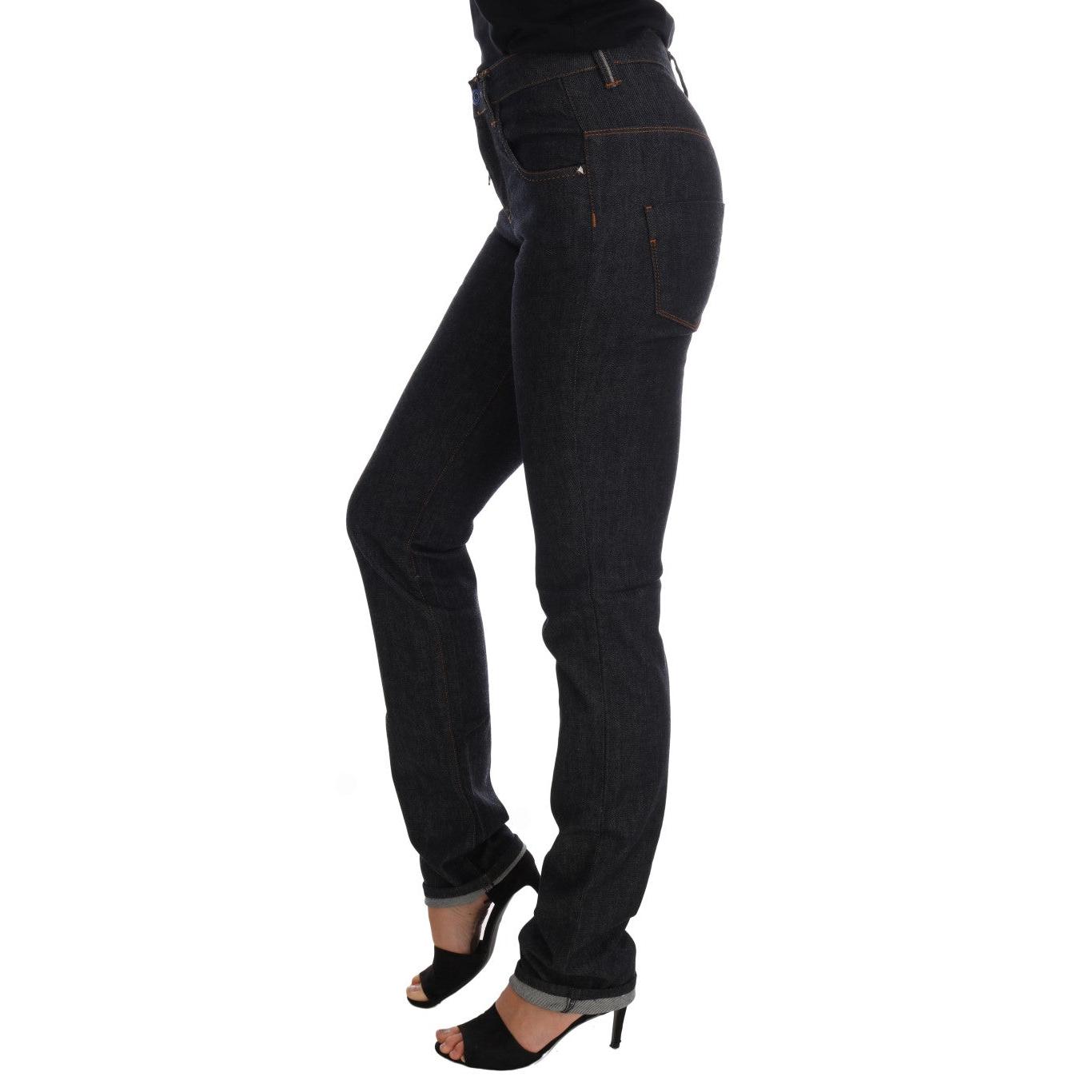 Blue Cotton Stretch Slim Fit Jeans