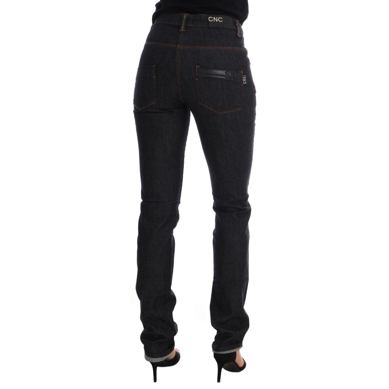Blue Cotton Stretch Slim Fit Jeans