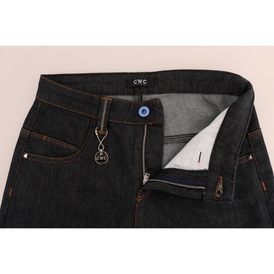 Blue Cotton Stretch Slim Fit Jeans