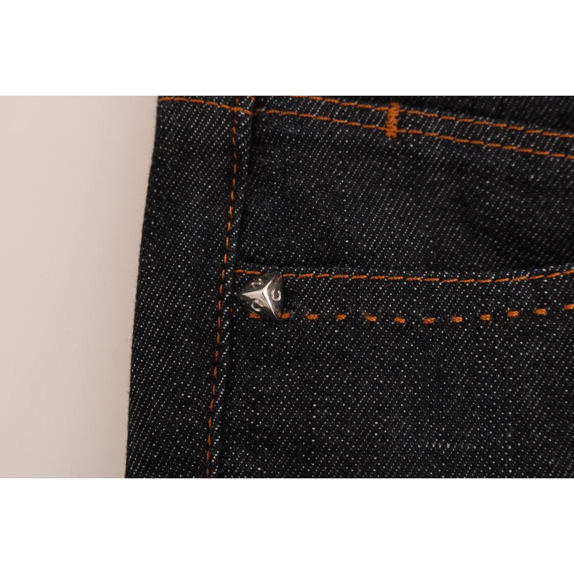 Blue Cotton Stretch Slim Fit Jeans