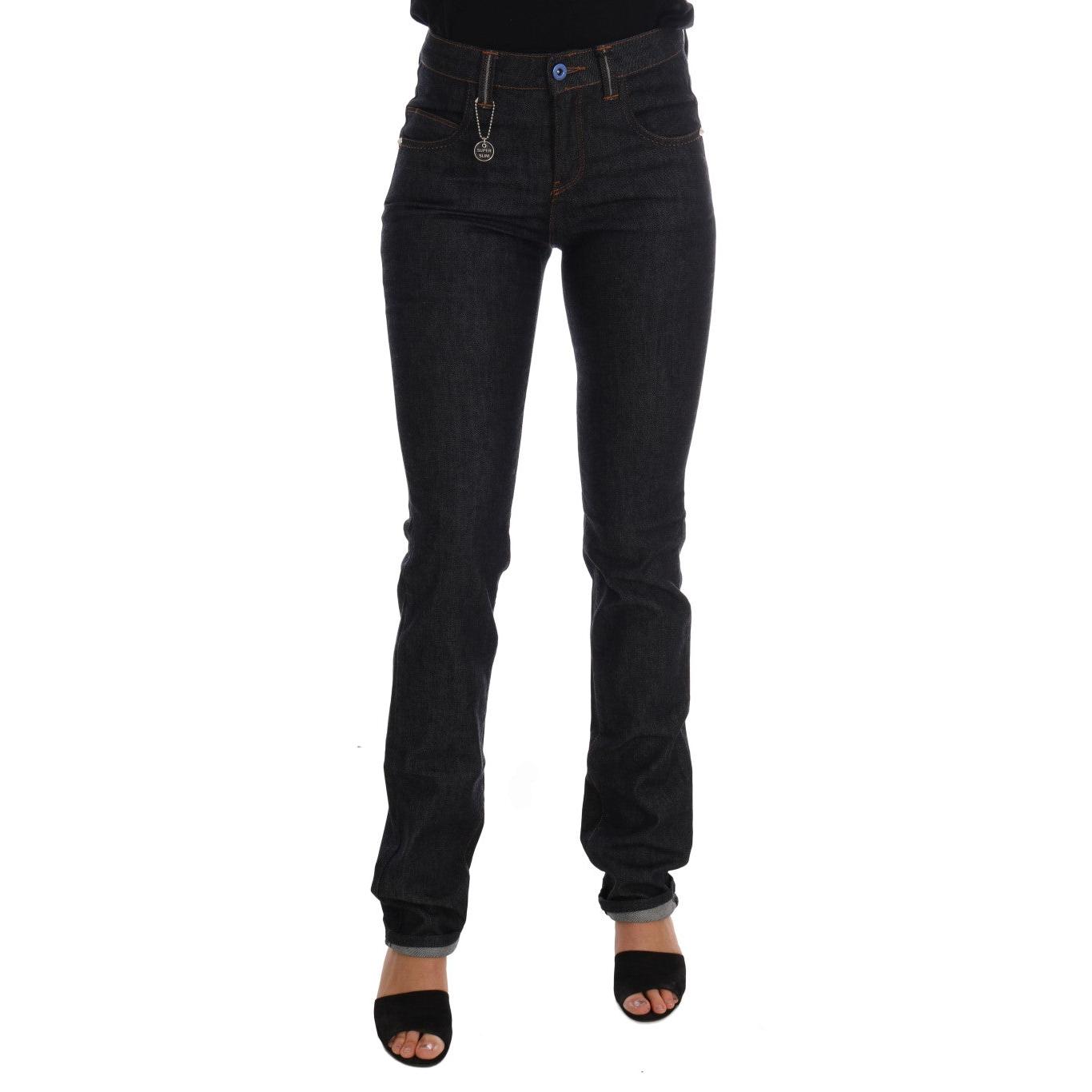 Blue Cotton Stretch Slim Fit Jeans