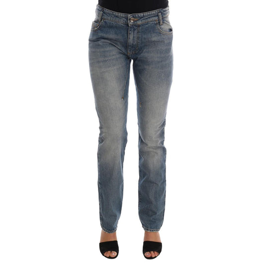 Blue Cotton Stretch Denim Jeans