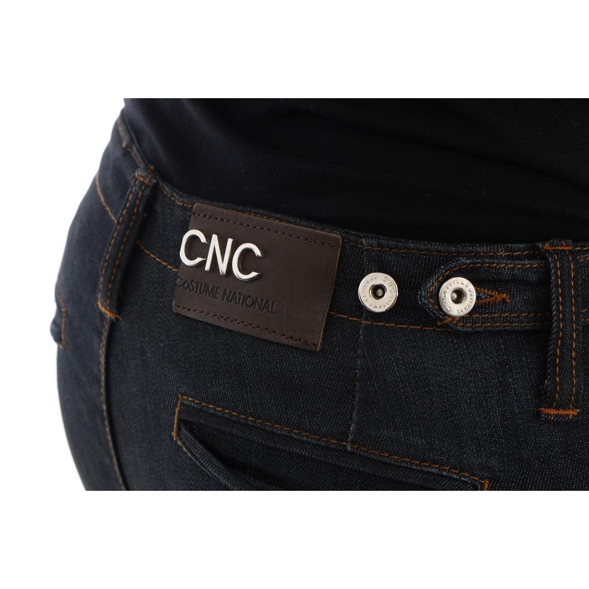 Dark Blue Cotton Slim Fit Jeans