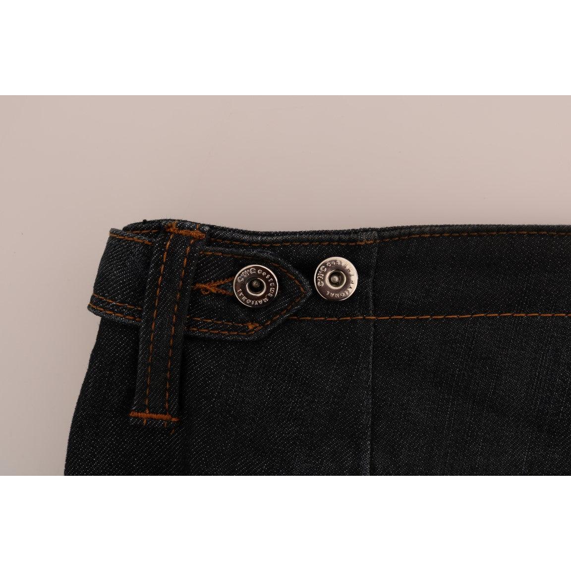 Dark Blue Cotton Slim Fit Jeans
