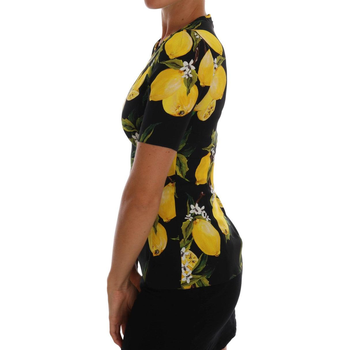 Multicolor Lemon Silk Stretch T-Shirt
