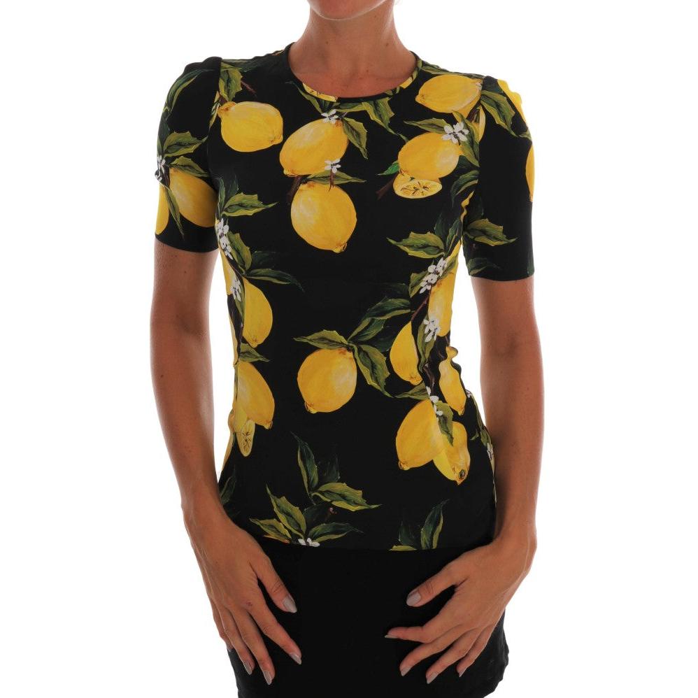 Multicolor Lemon Silk Stretch T-Shirt
