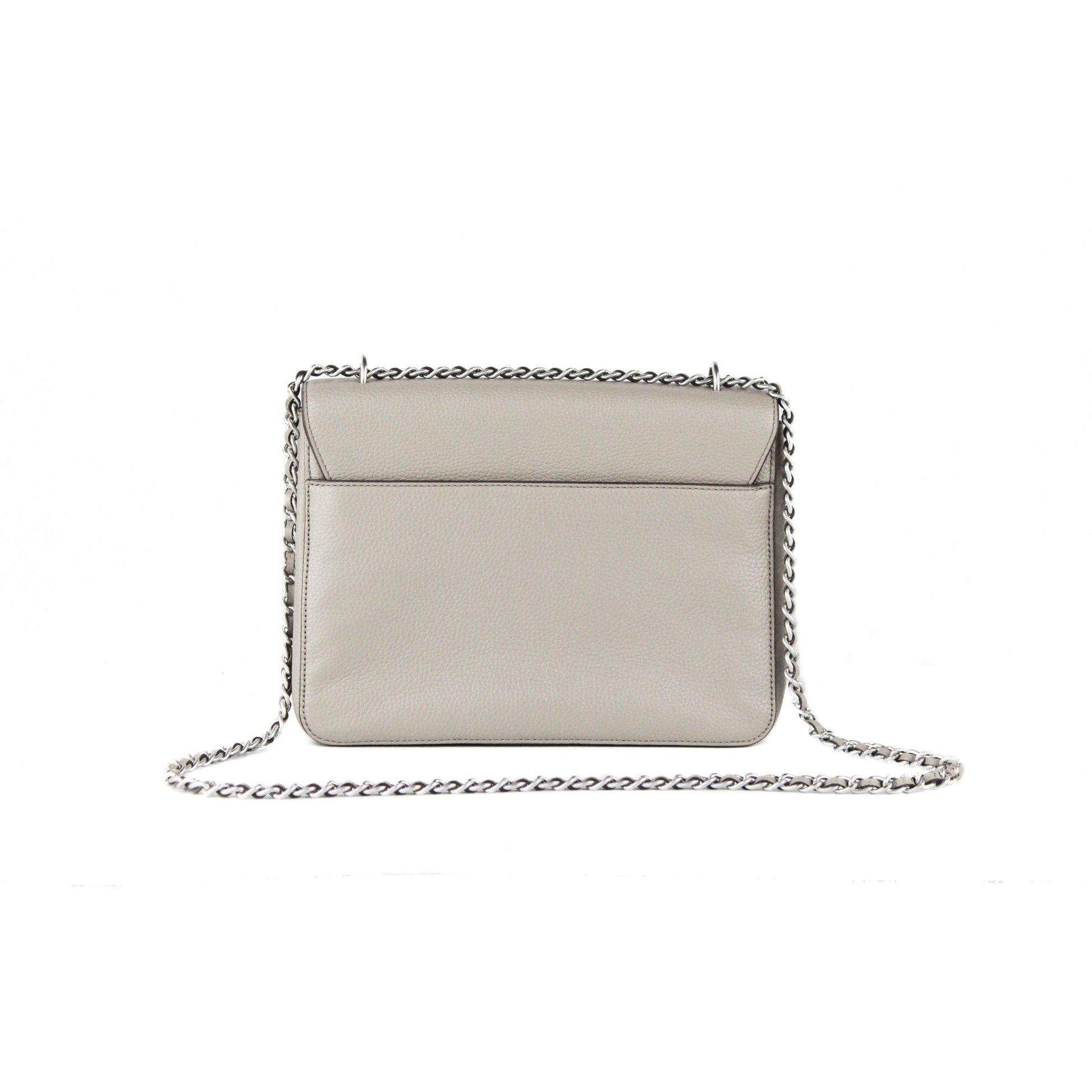 Britten Large Pebble Leather Adjustable Chain Shoulder Tote Handbag - coffeewithmee2