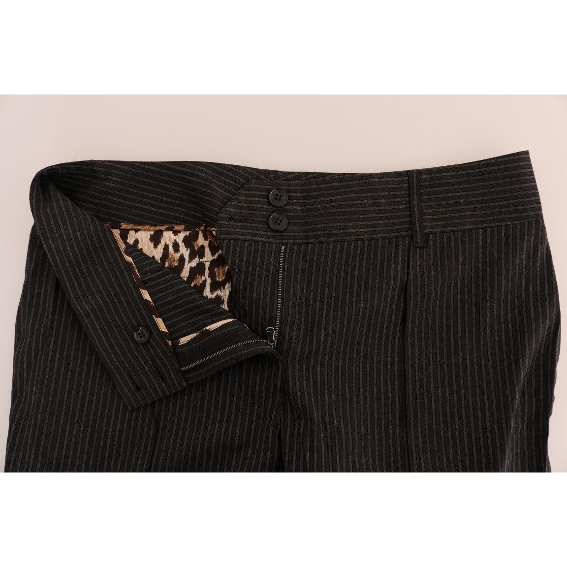 Gray Wool Stretch Slim Dress Pants