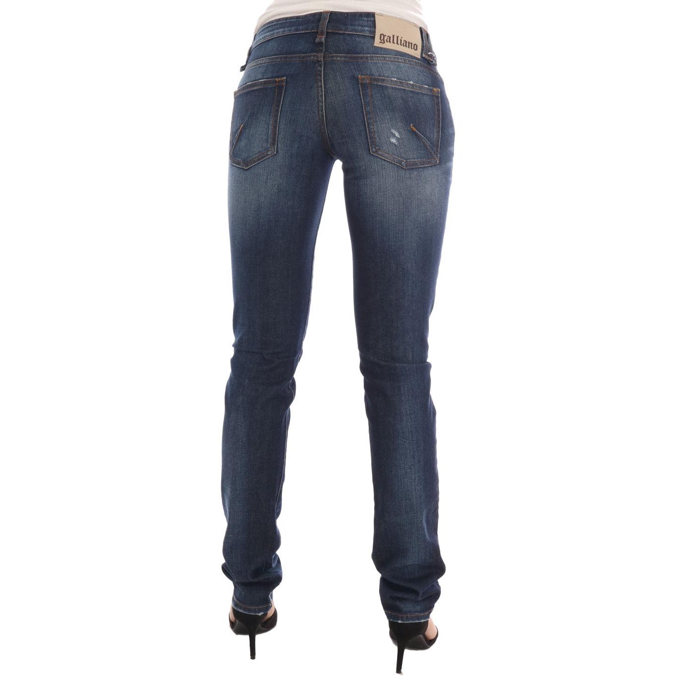 Blue Wash Cotton Stretch Skinny Low Jeans