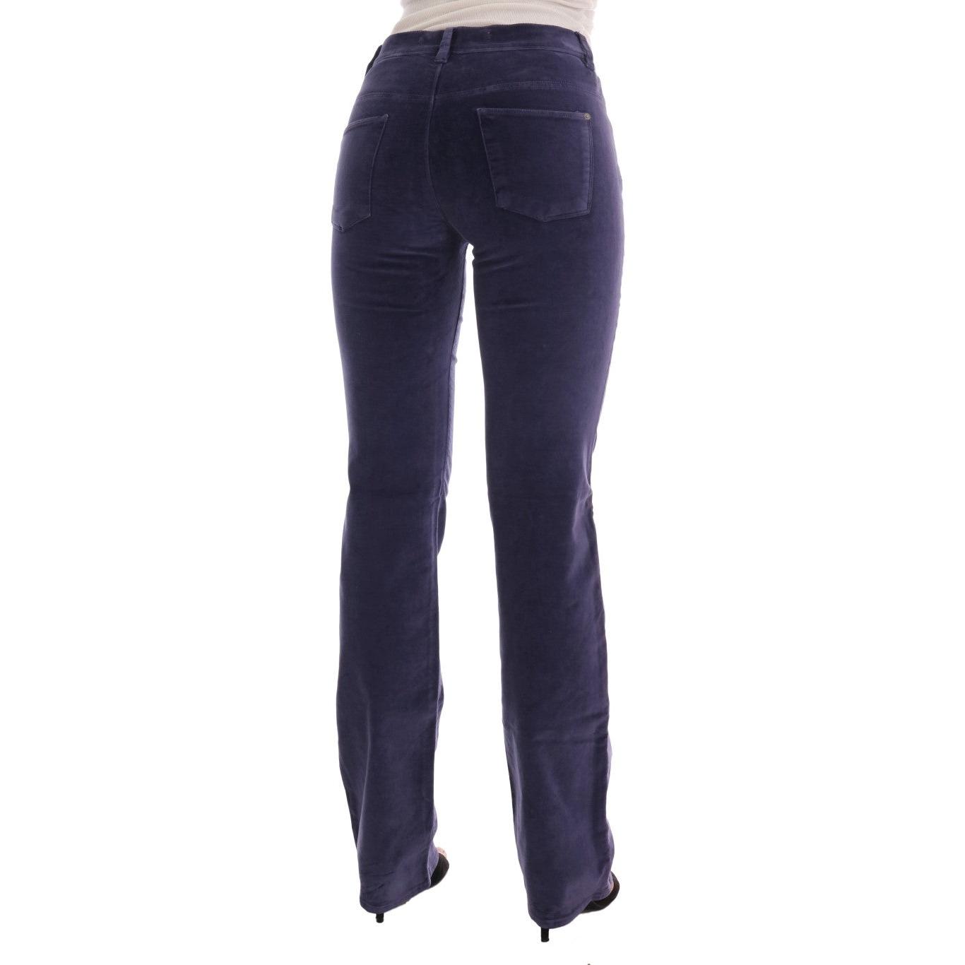 Purple Corduroy Stretch Bootcut Pants