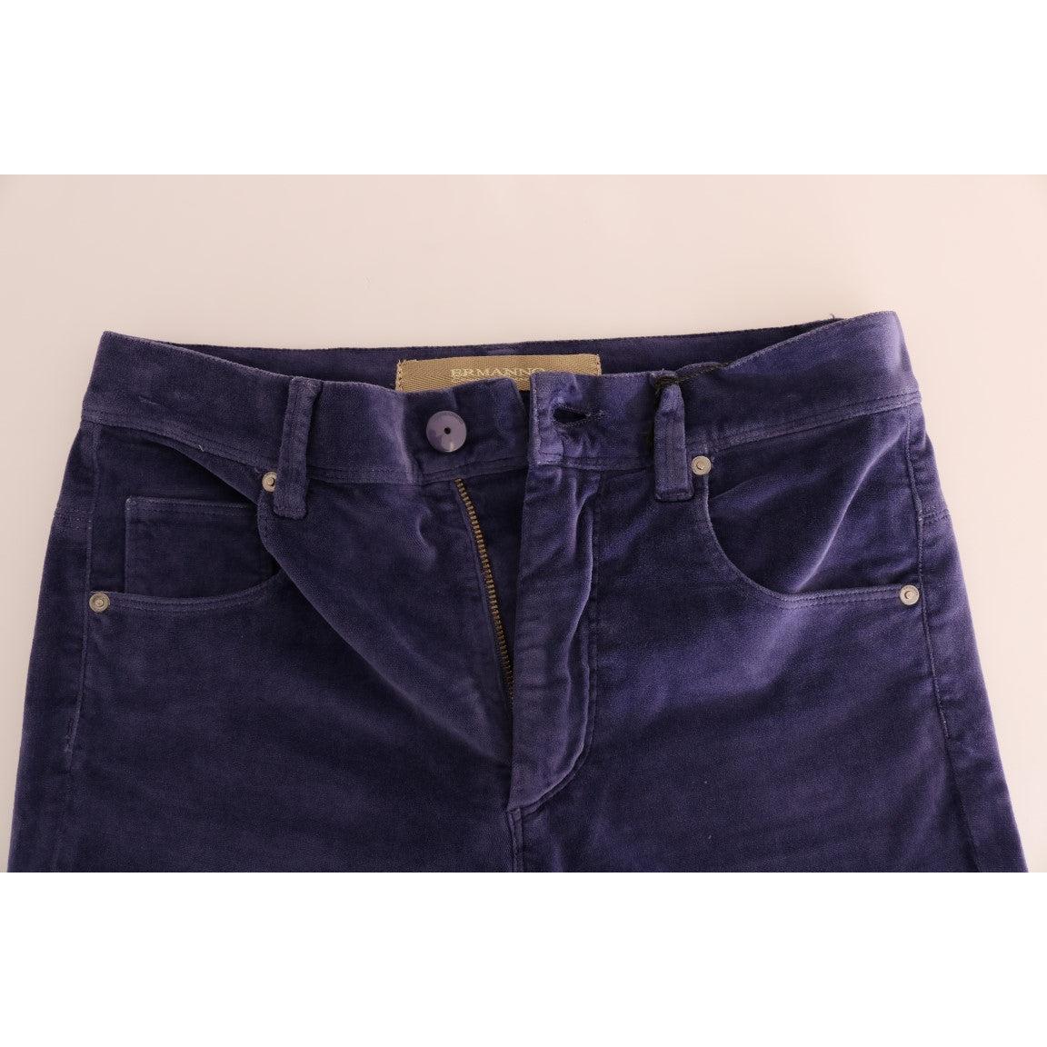 Purple Corduroy Stretch Bootcut Pants
