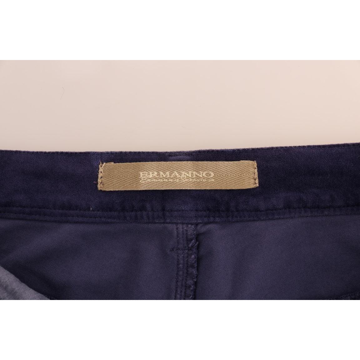 Purple Corduroy Stretch Bootcut Pants