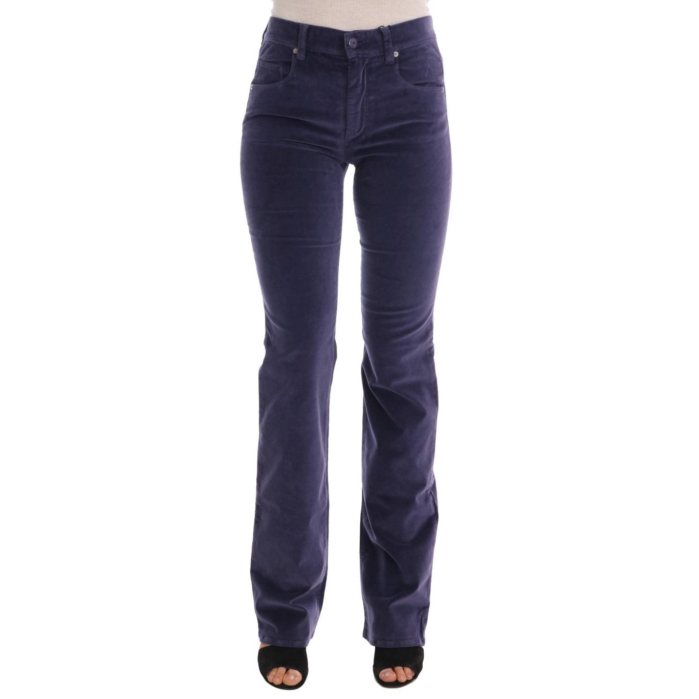Purple Corduroy Stretch Bootcut Pants