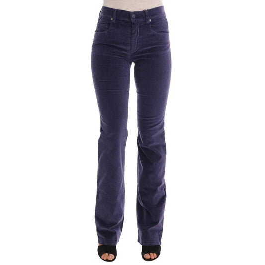 Purple Corduroy Stretch Bootcut Pants