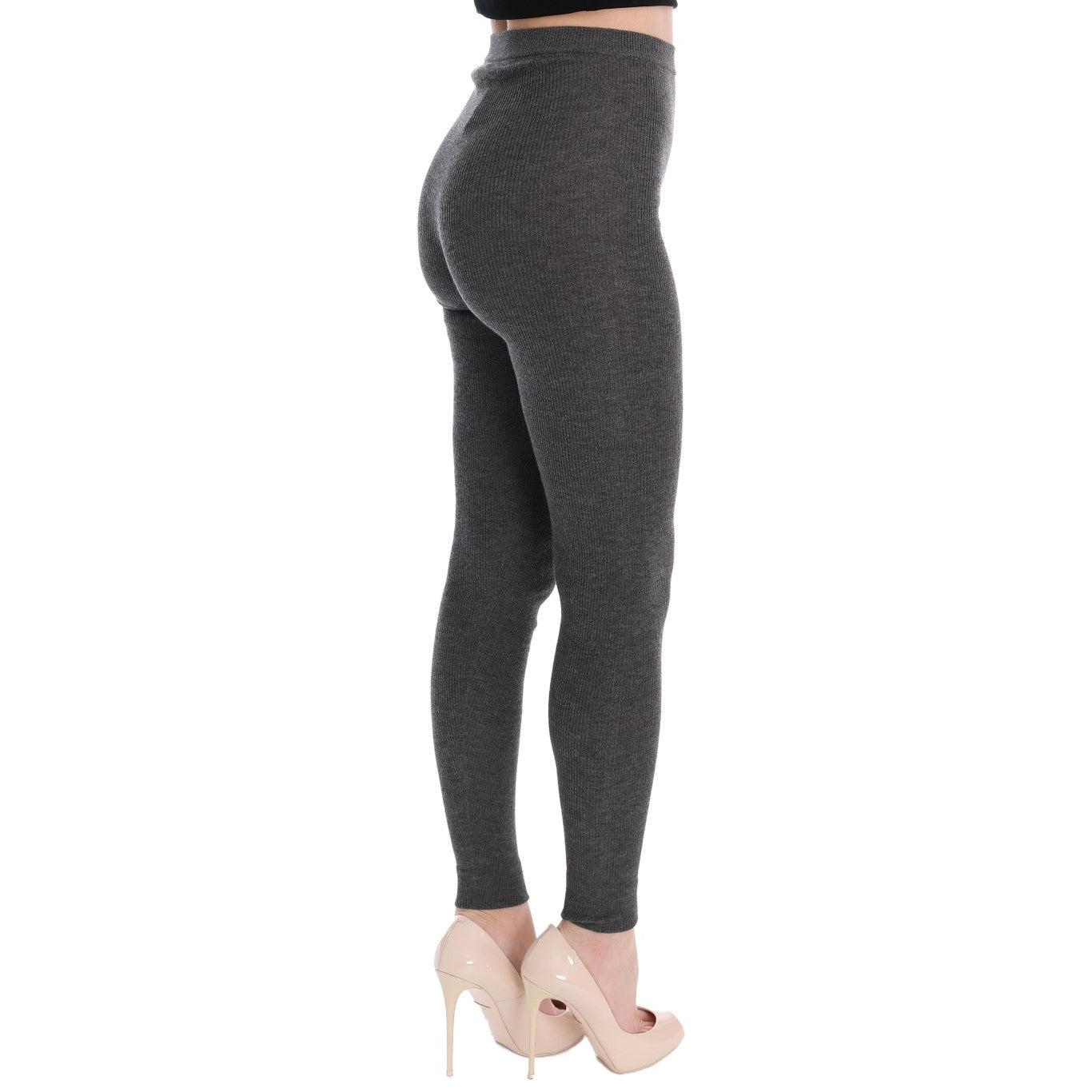 Gray Cashmere Stretch Tights