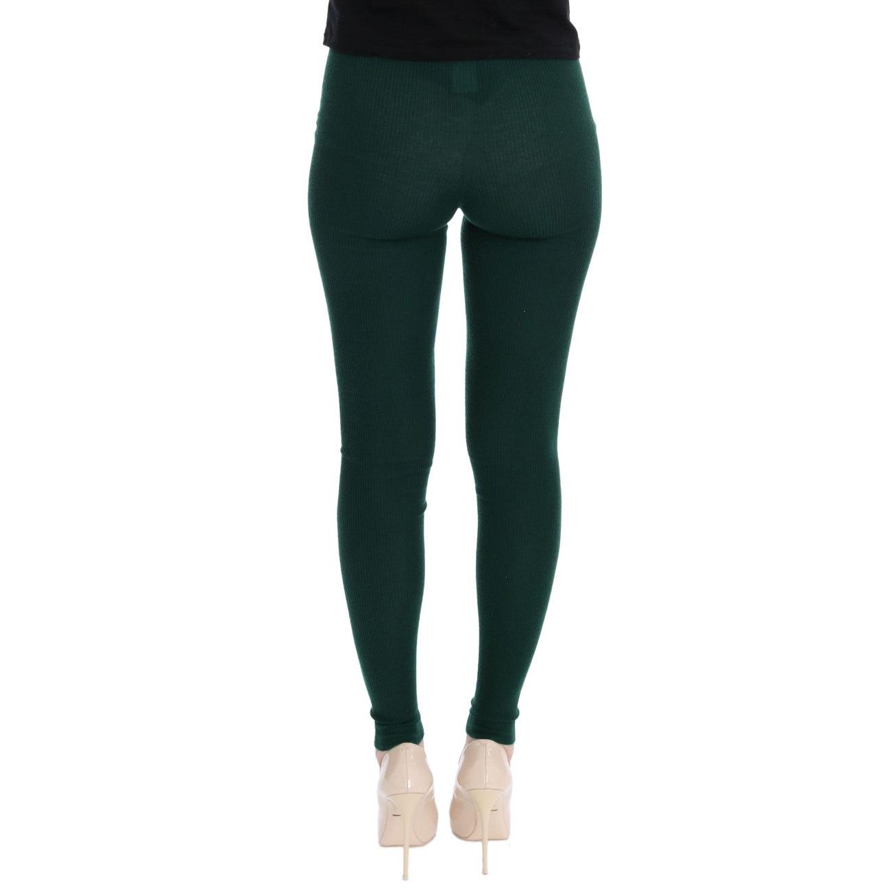 Green Cashmere Stretch Tights