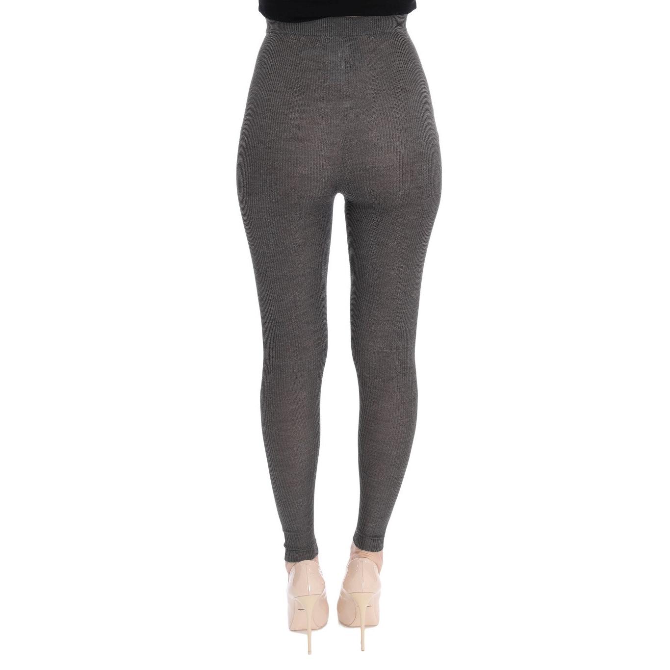 Gray Cashmere Stretch Tights