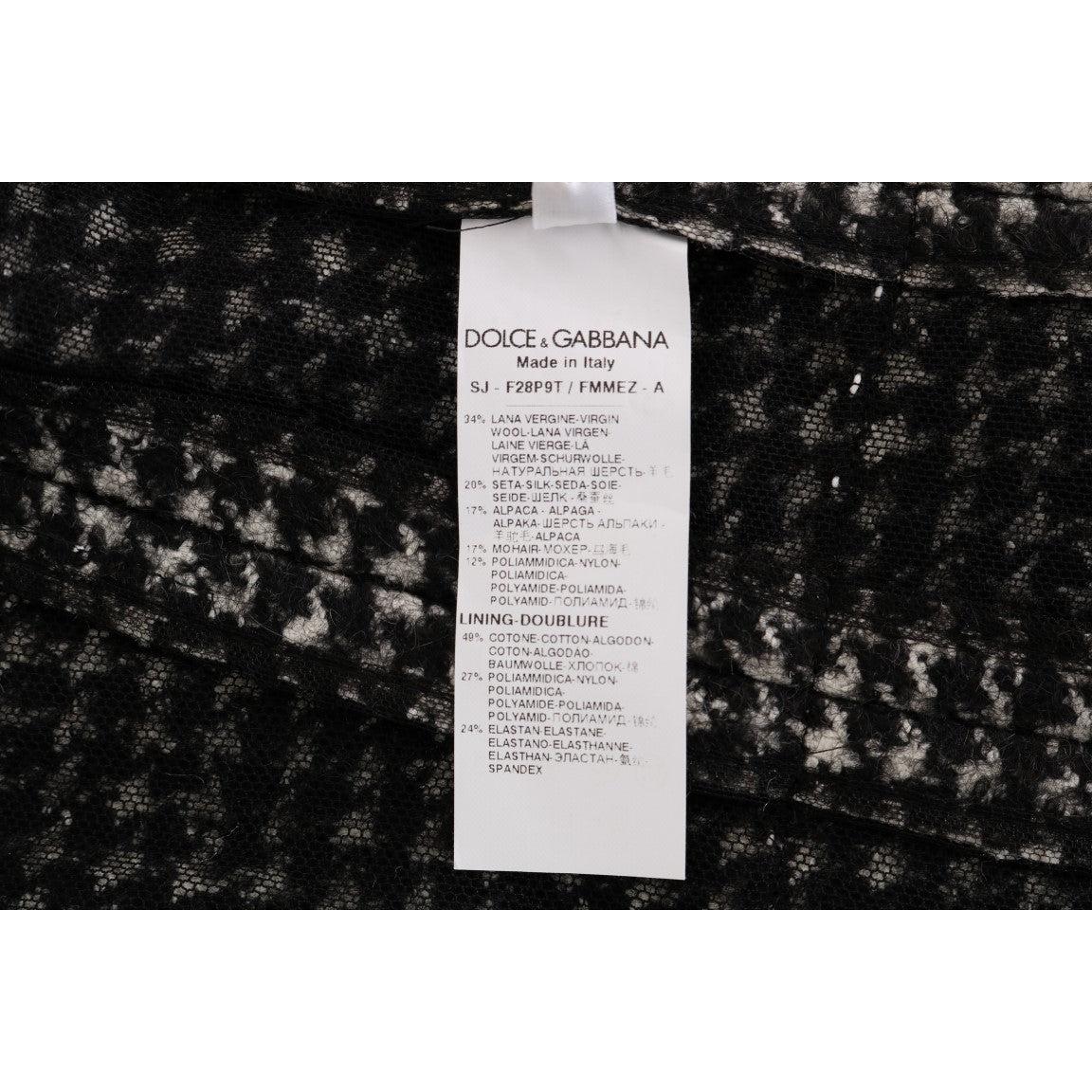 Gray Black Tweed Vest Jacket